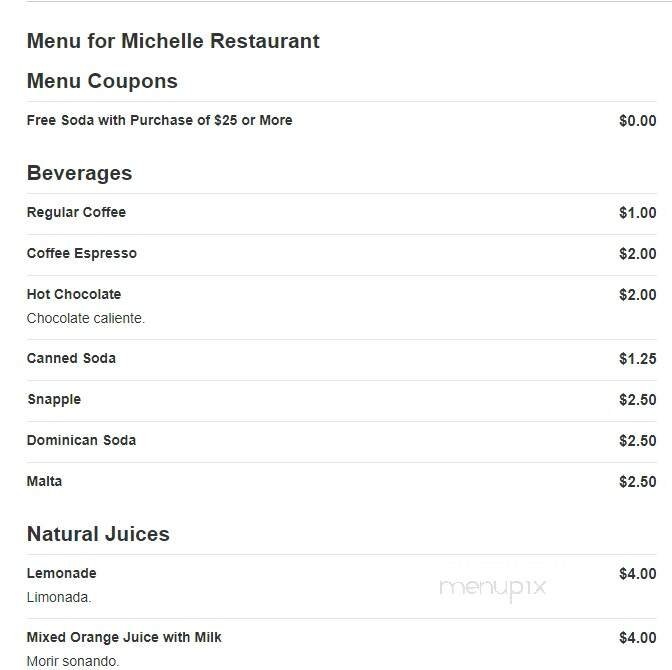 Menu page 1