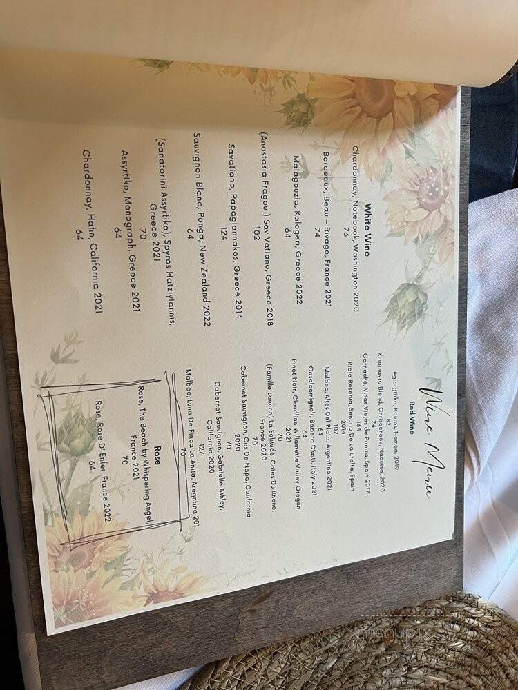 Menu page 1