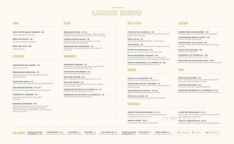 Menu page 1
