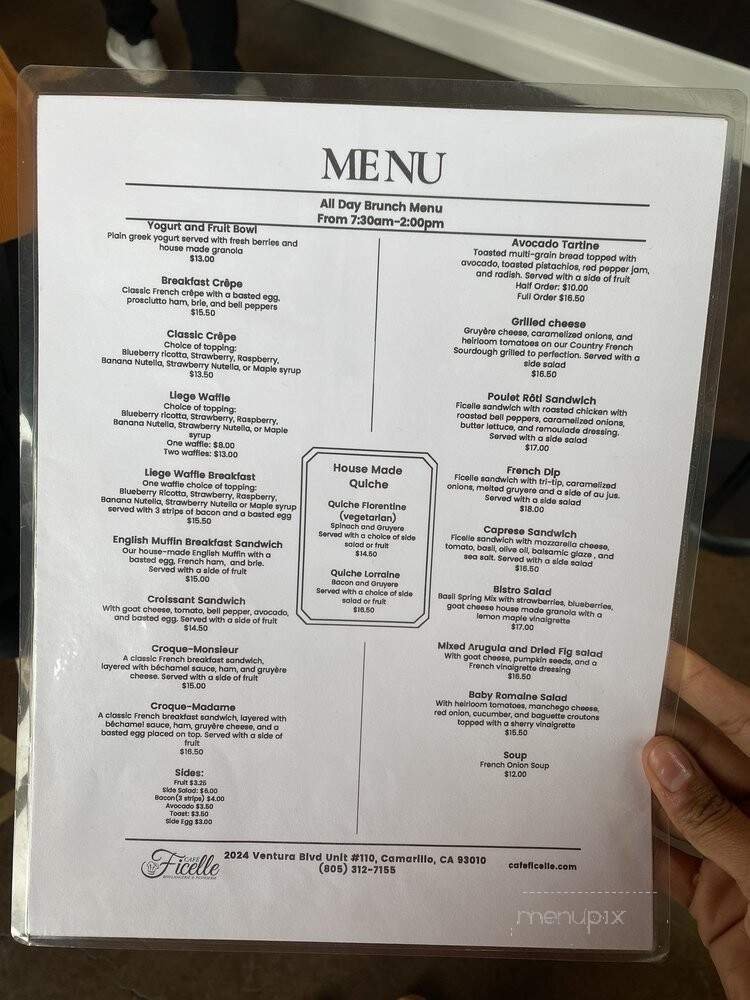 Menu page 1