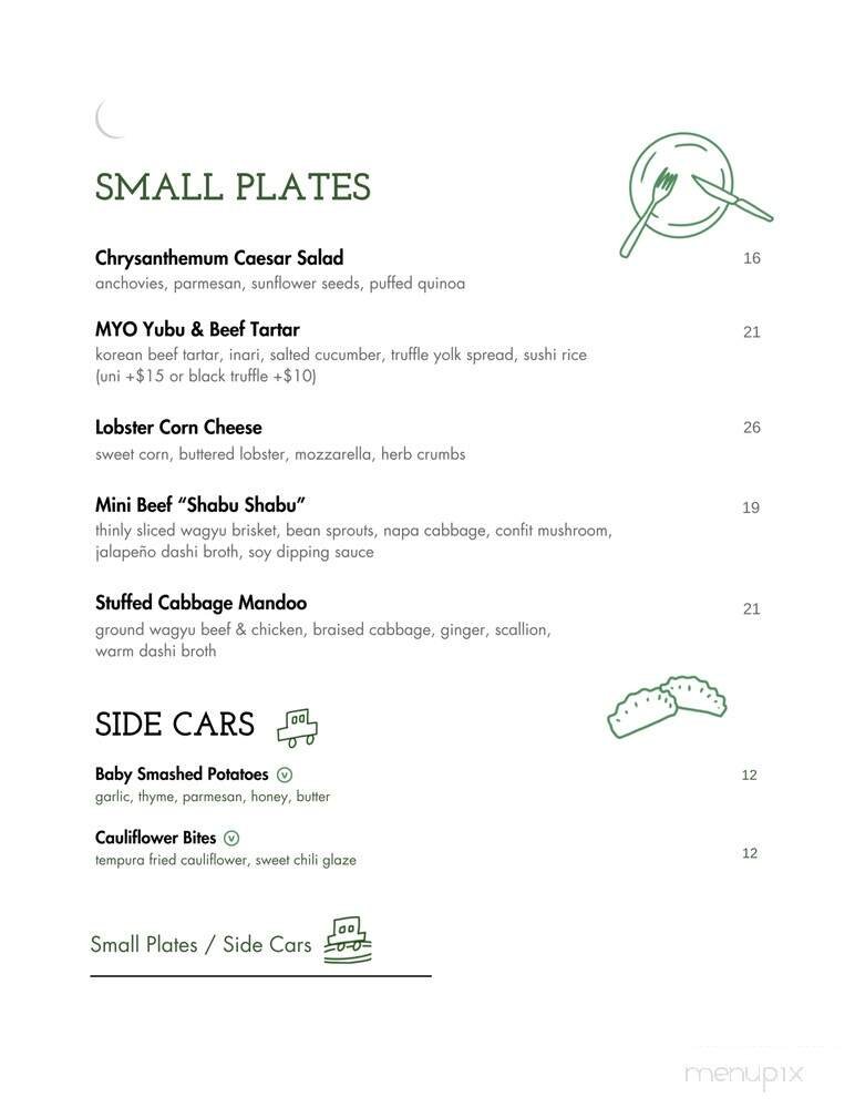 Menu page 1