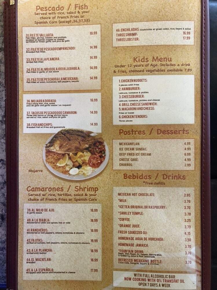 Menu page 1