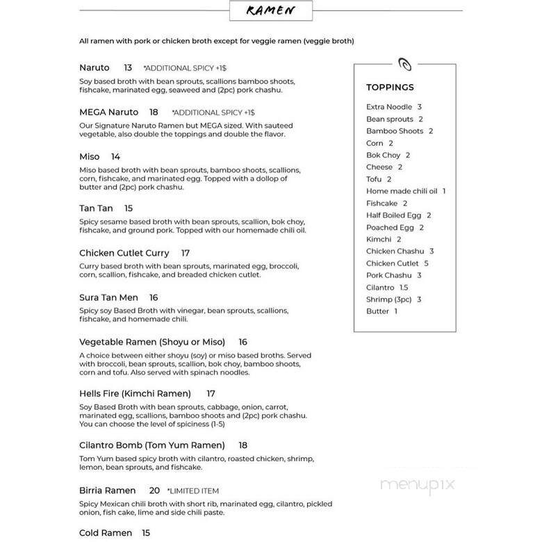 Menu page 2