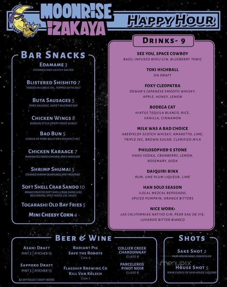 Menu page 1