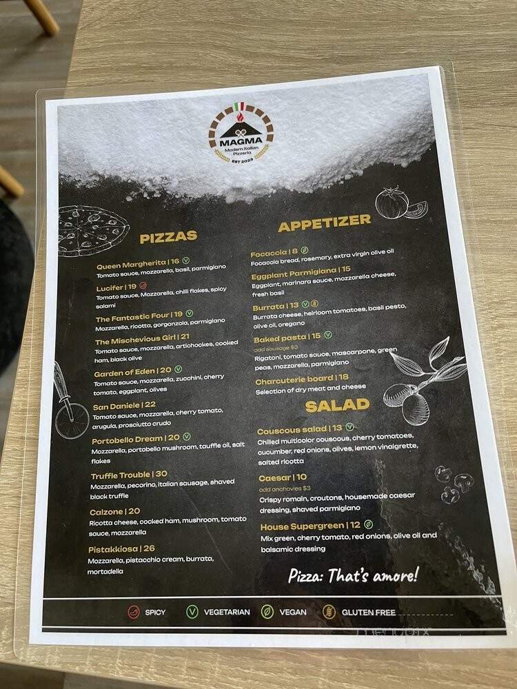 Menu page 1