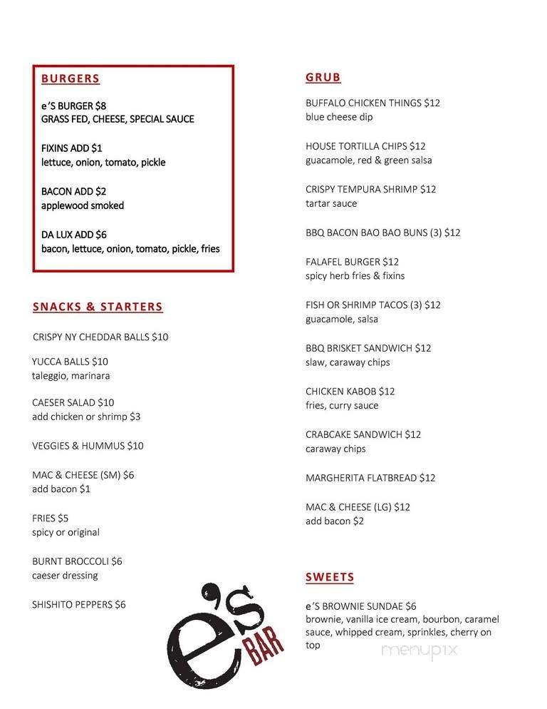 Menu page 1