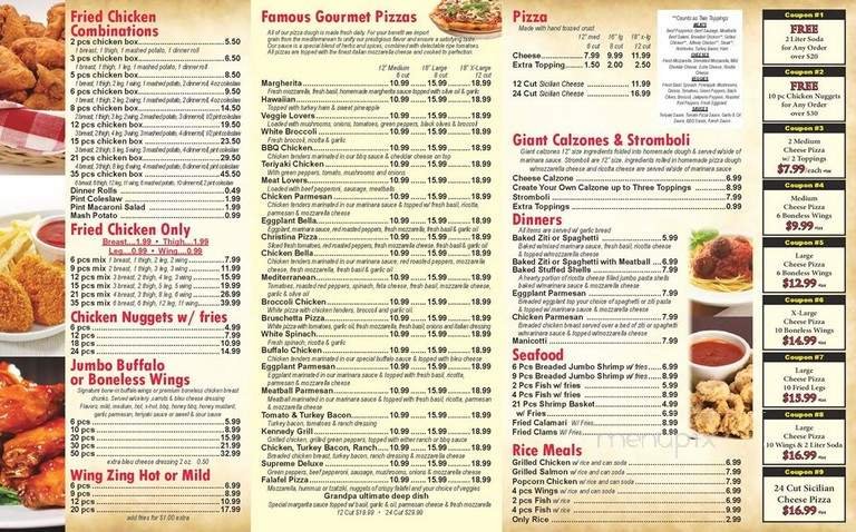 Menu page 1