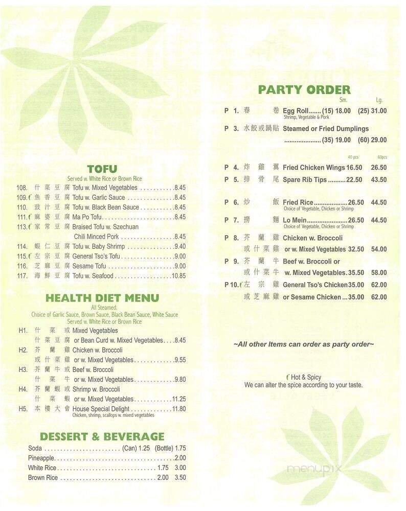 Menu page 2
