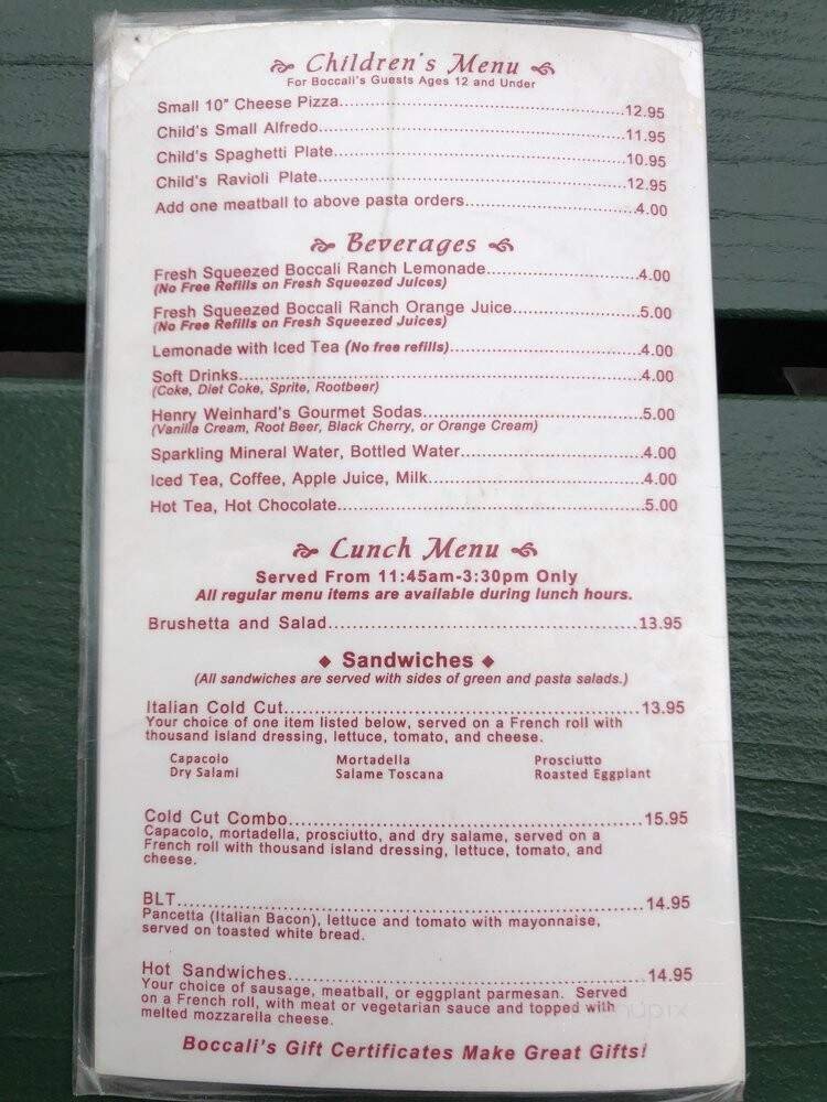 Menu page 1