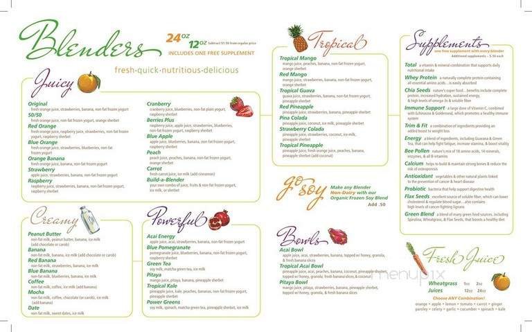 Menu page 1