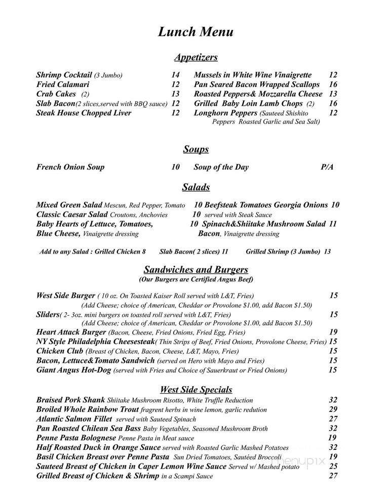 Menu page 1