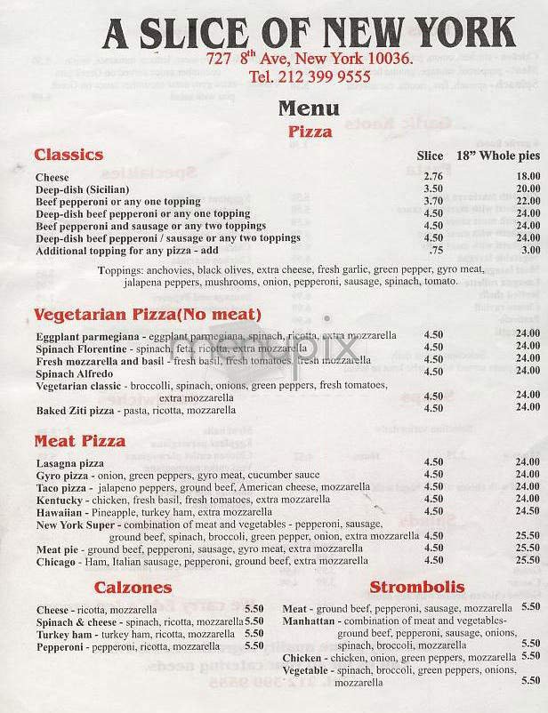 Menu page 1