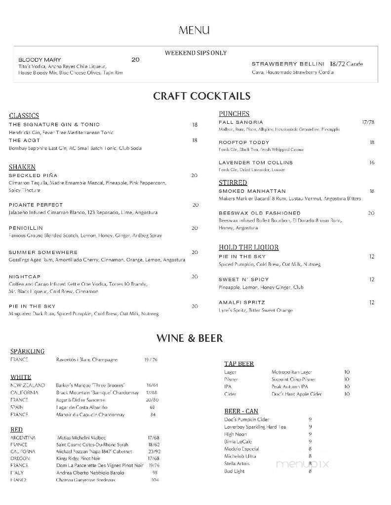 Menu page 1