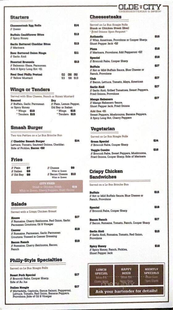 Menu page 1