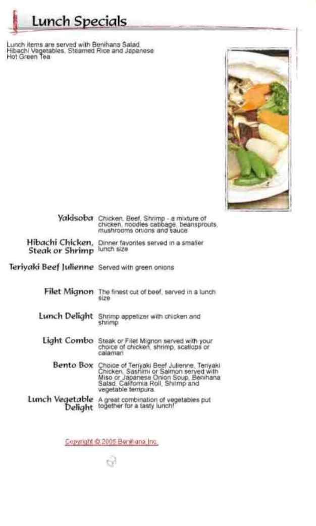 Menu page 2