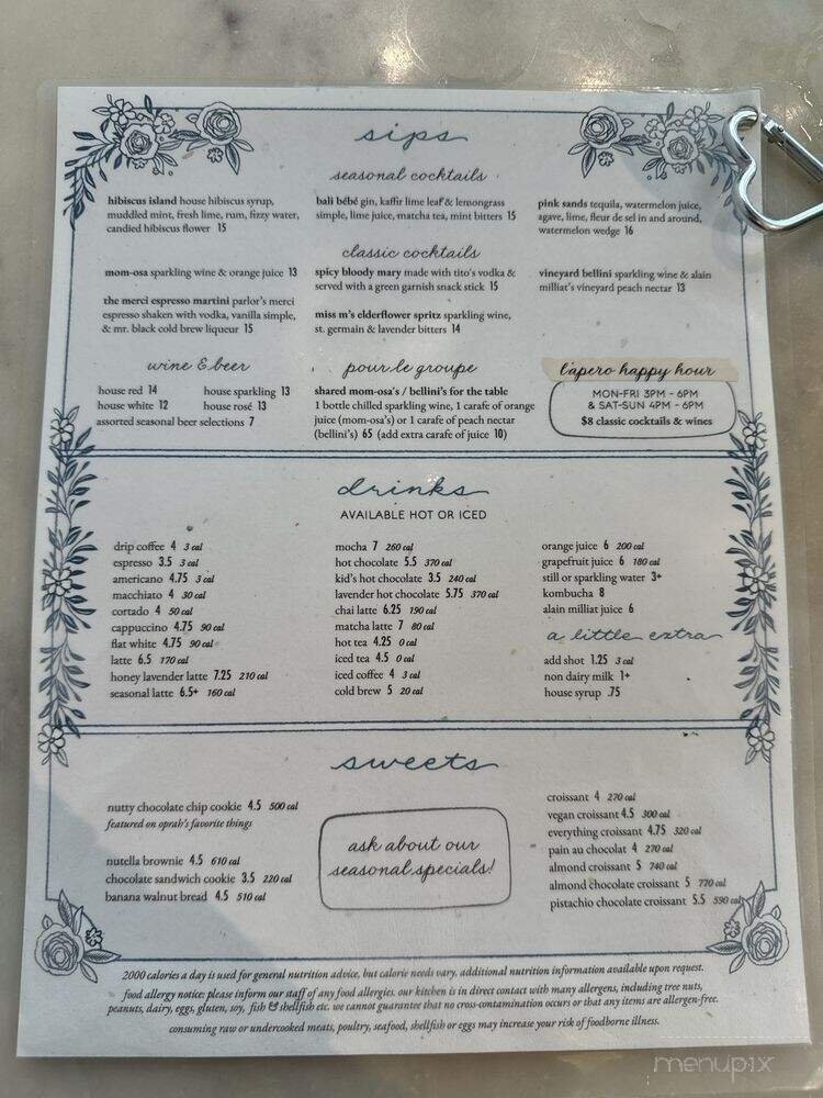 Menu page 2