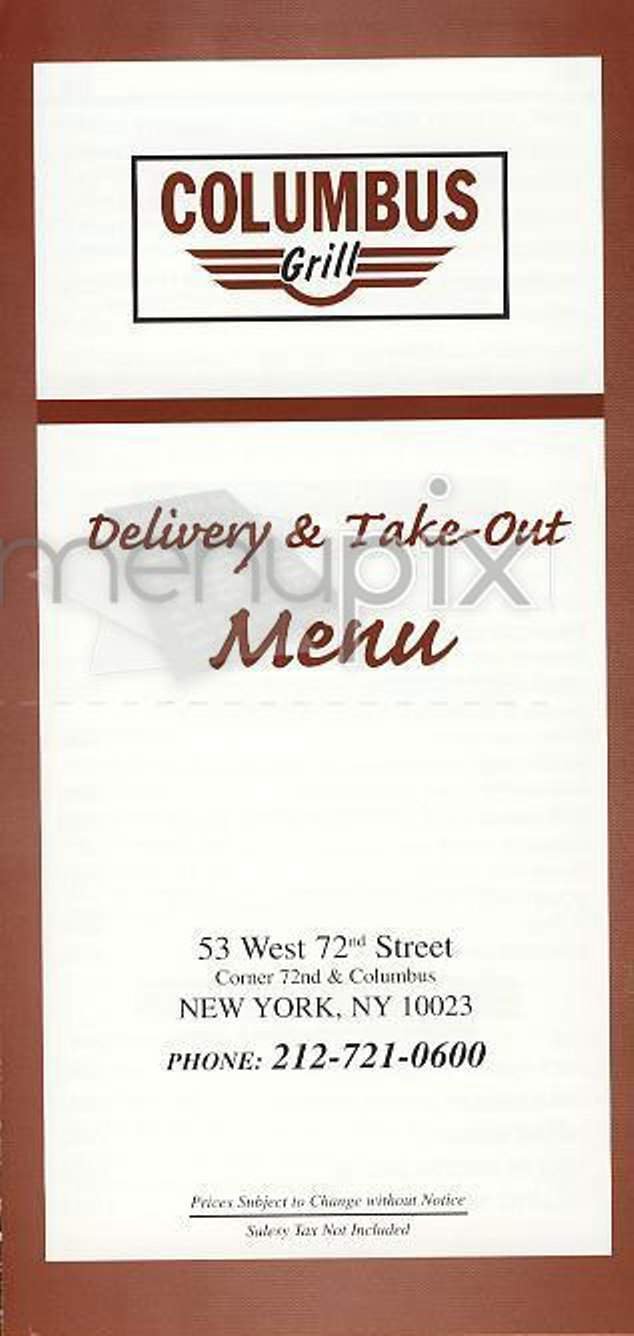 Menu page 1