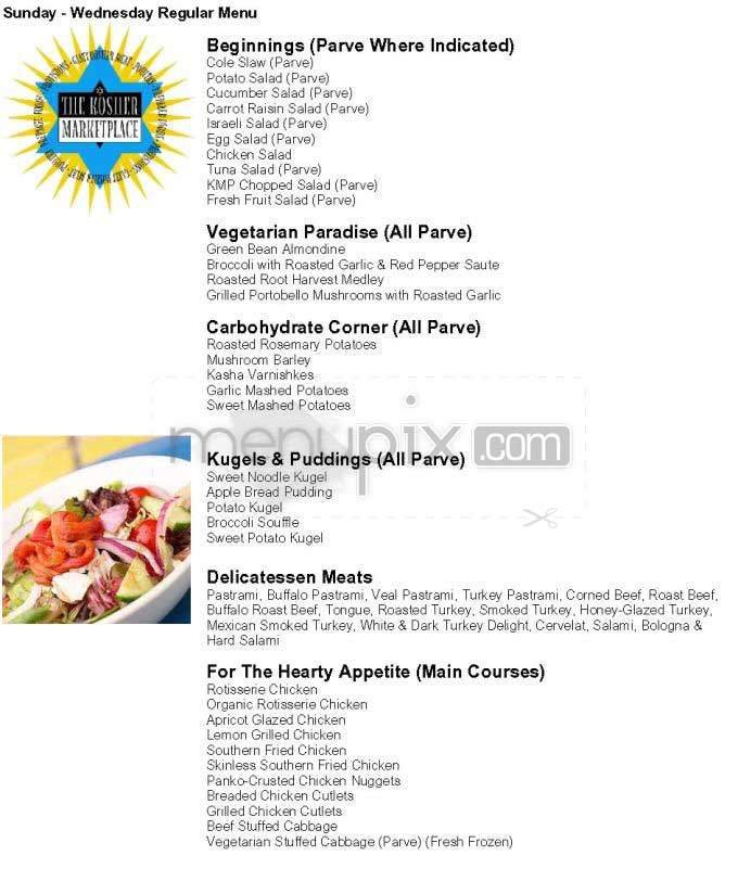 Menu page 1