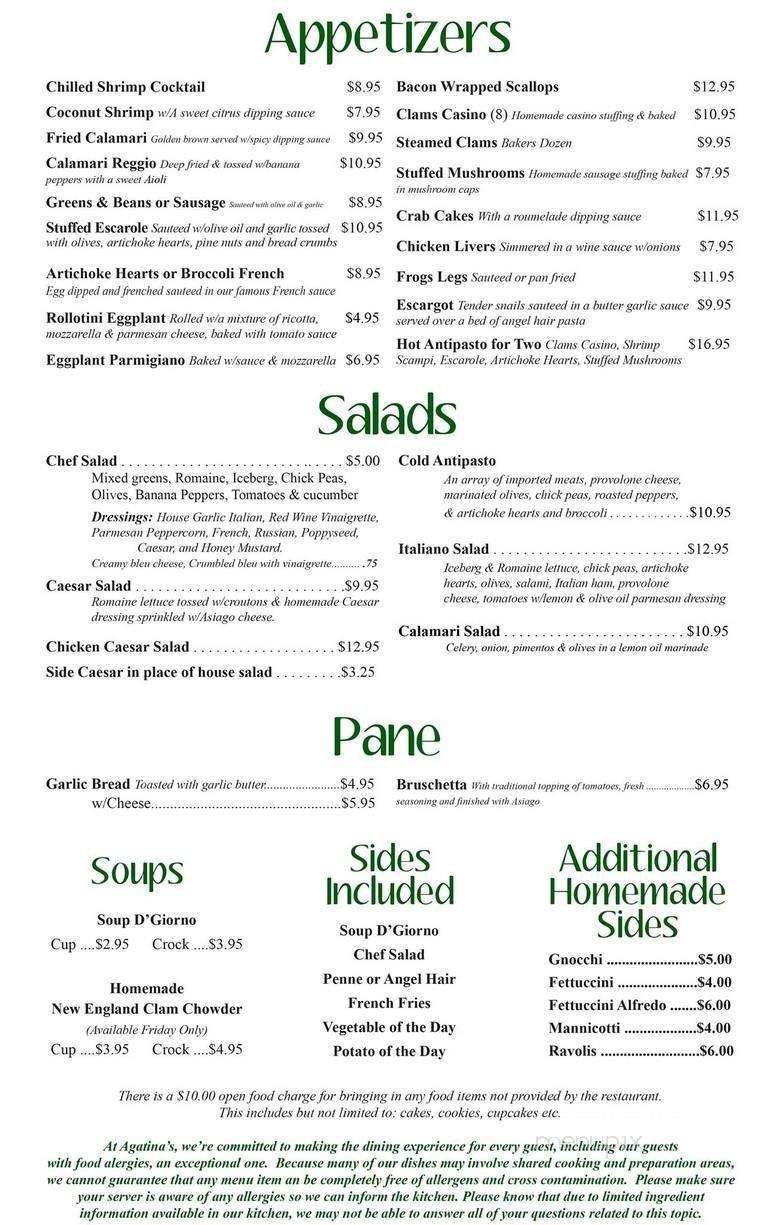 Menu page 1