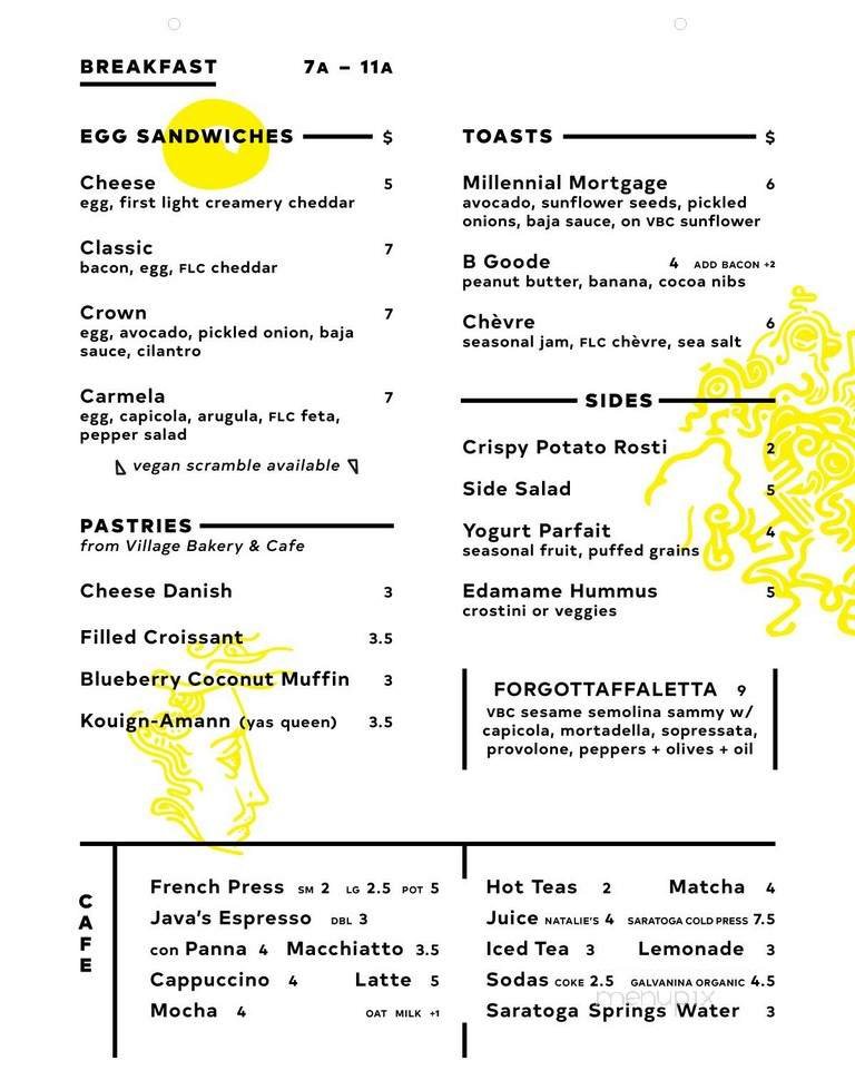 Menu page 1