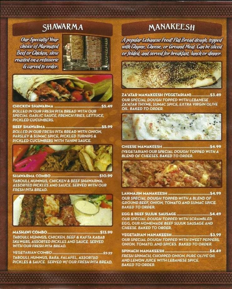 Menu page 2