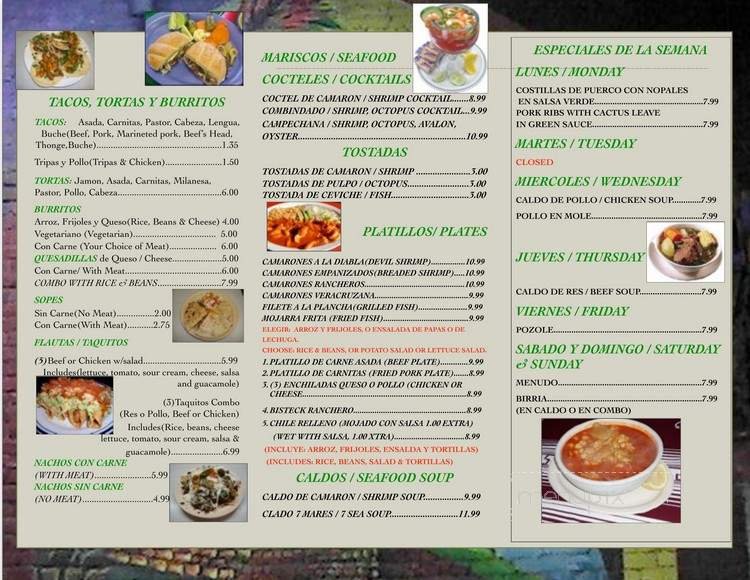 Menu page 2