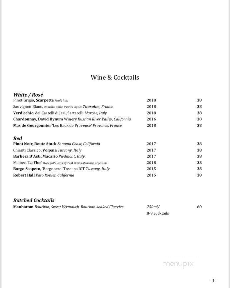 Menu page 1