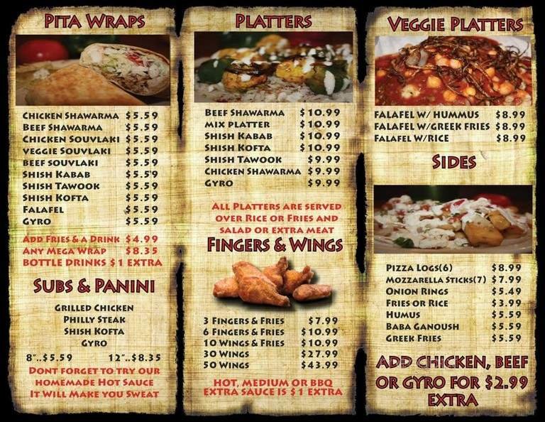 Menu page 2