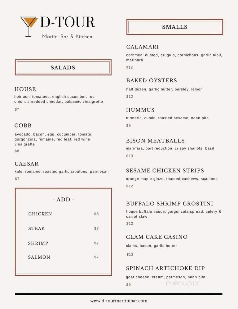 Menu page 1