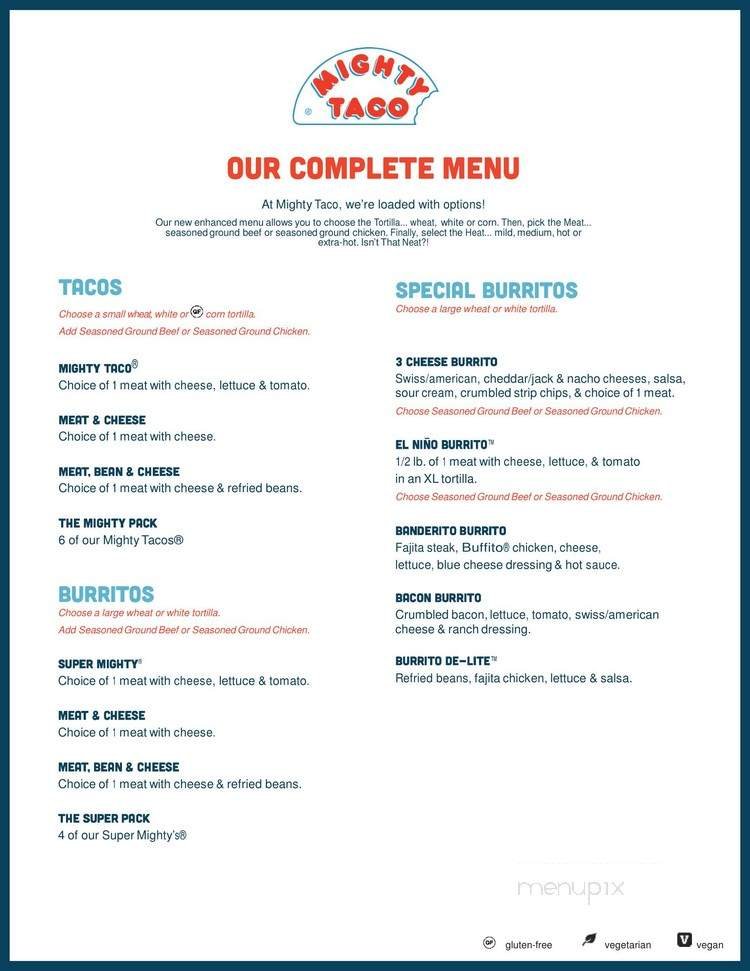 Menu page 1