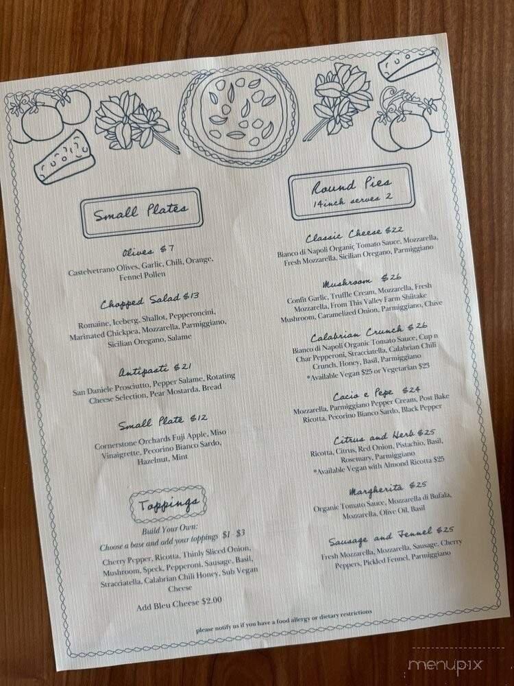Menu page 1