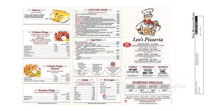 Menu page 1