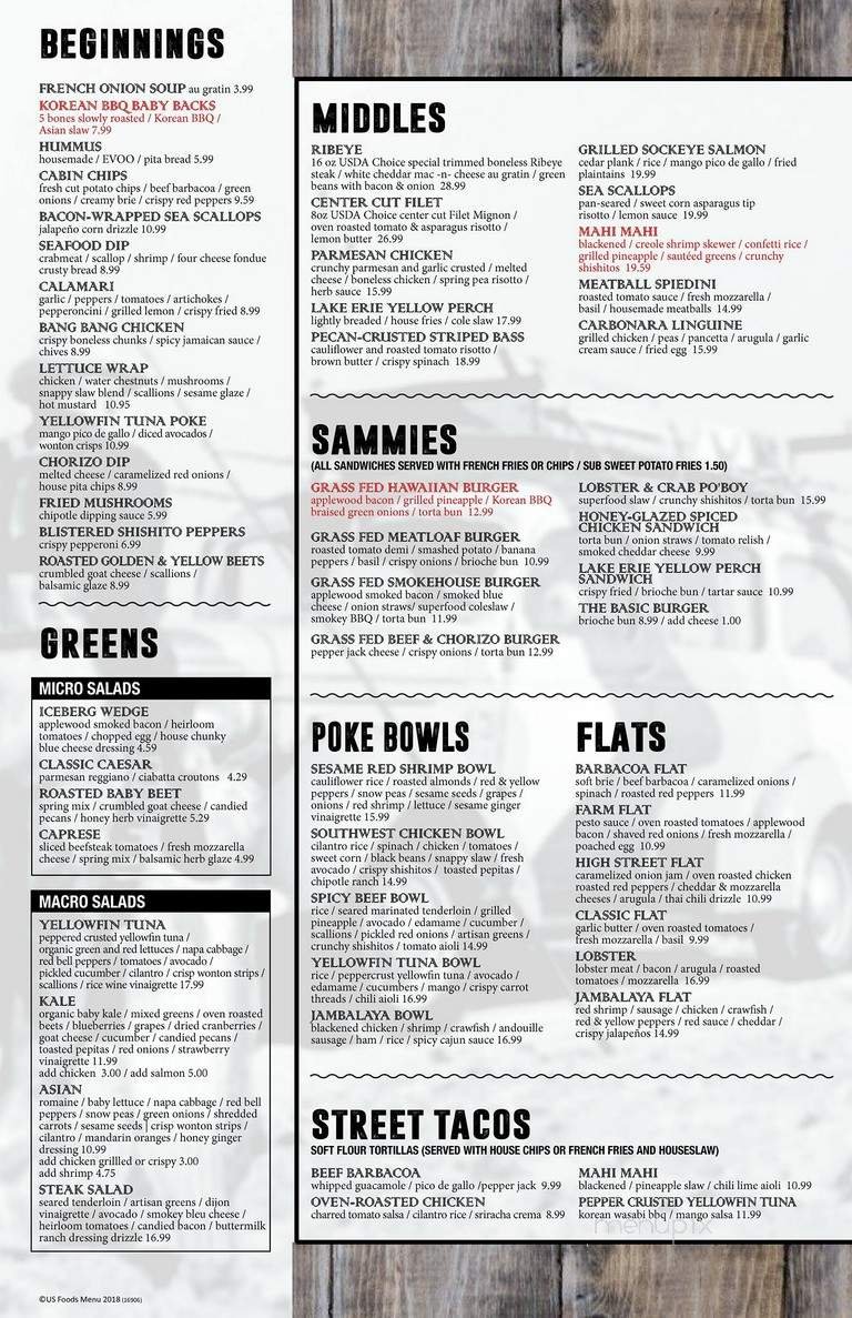 Menu page 1