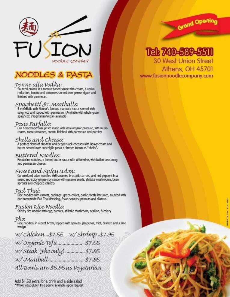 Menu page 1