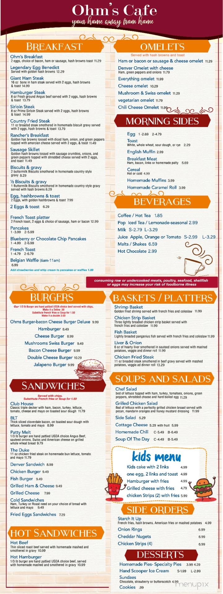 Menu page 1