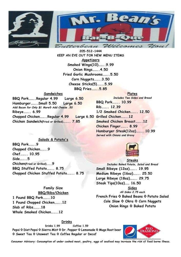 Menu page 1