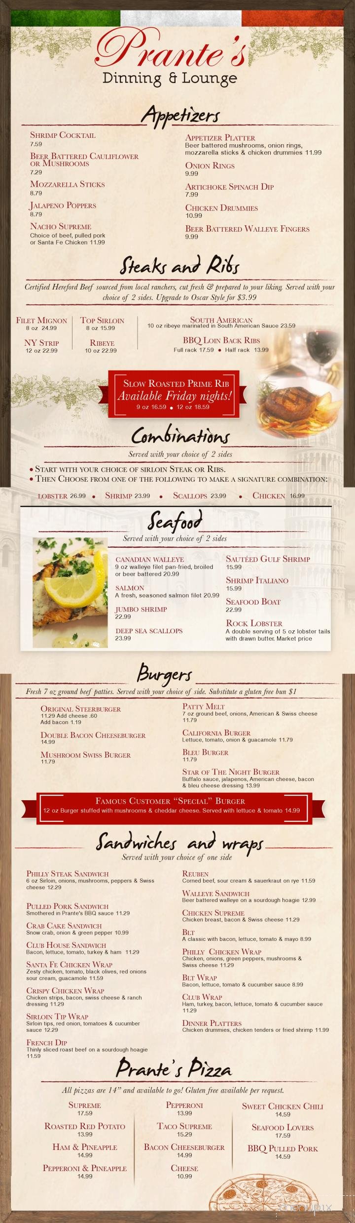 Menu page 1