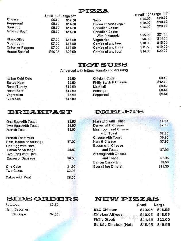Menu page 1