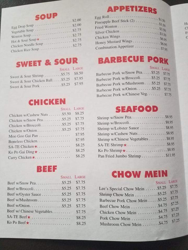 Menu page 2