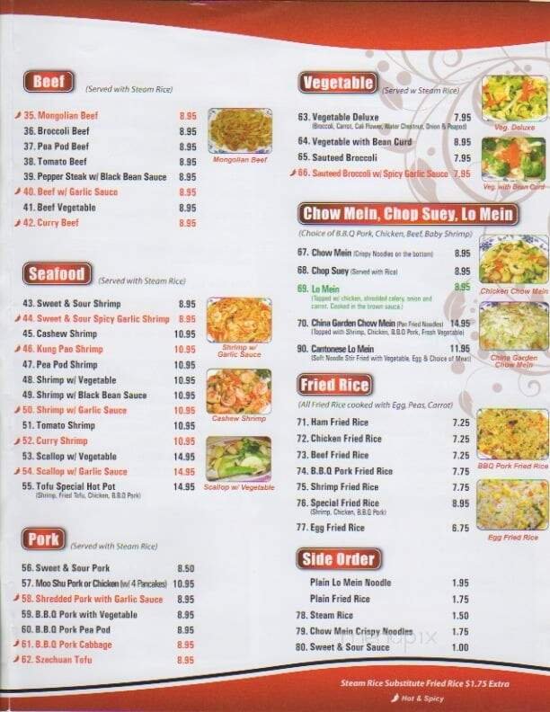 Menu page 1