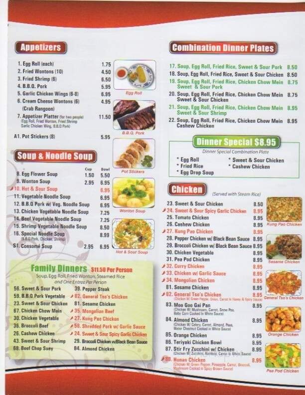 Menu page 2