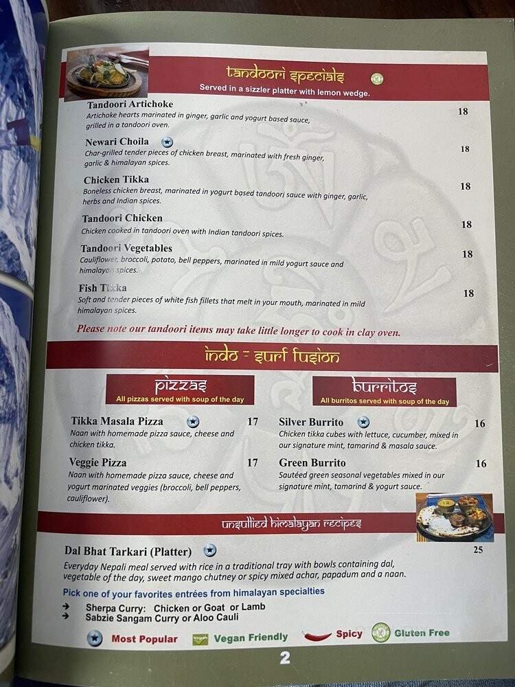 Menu page 2