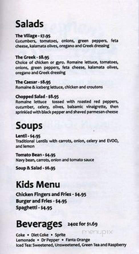 Menu page 1