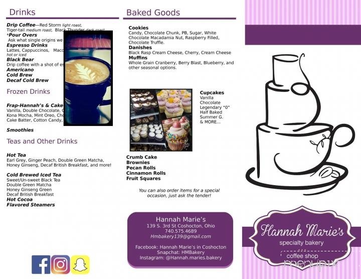 Menu page 1