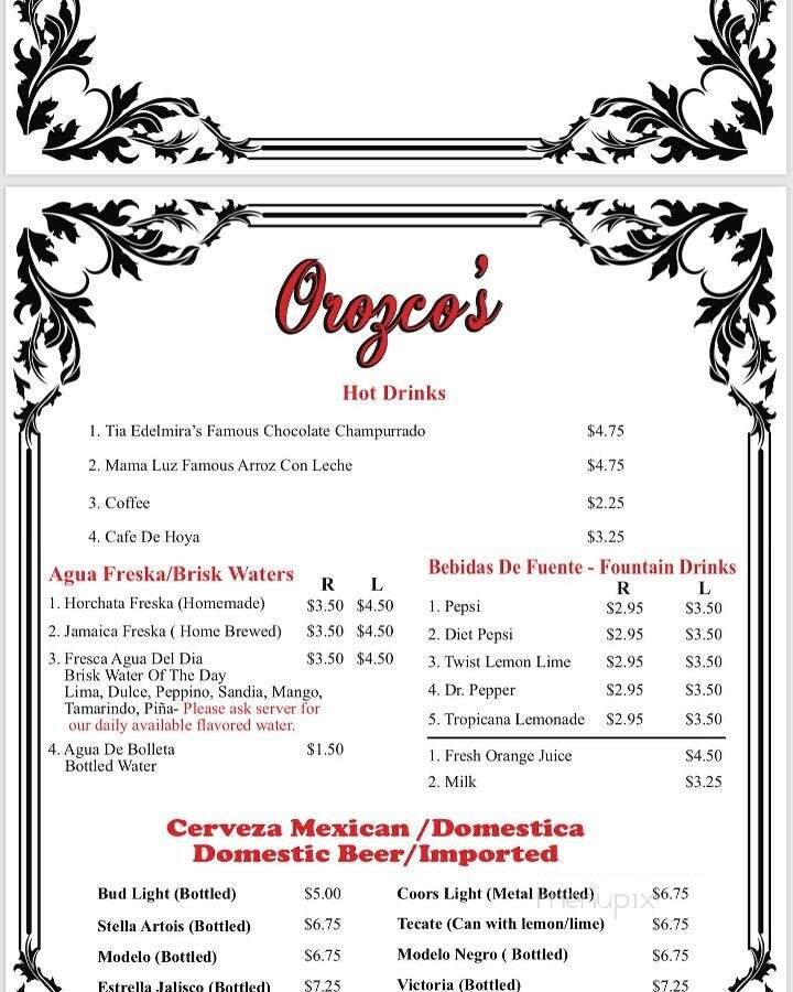 Menu page 1