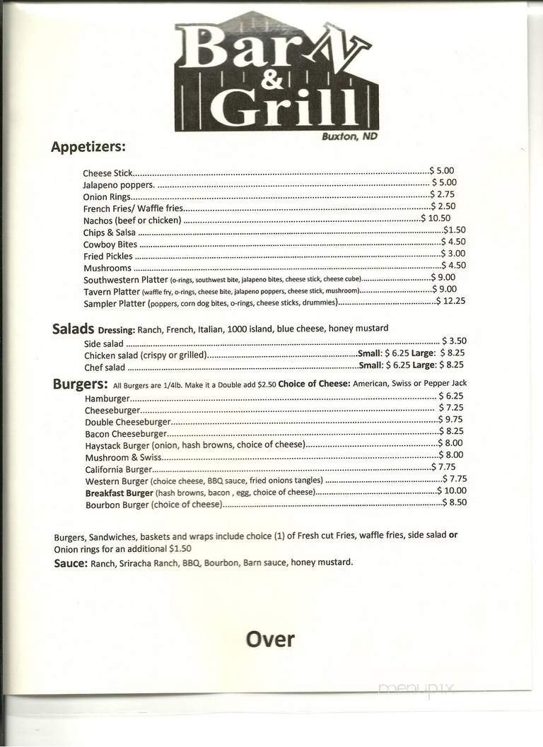 Menu page 1