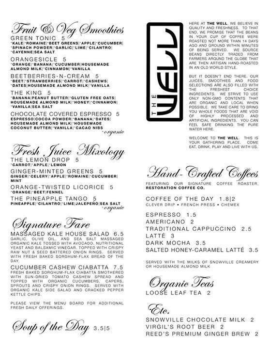 Menu page 1