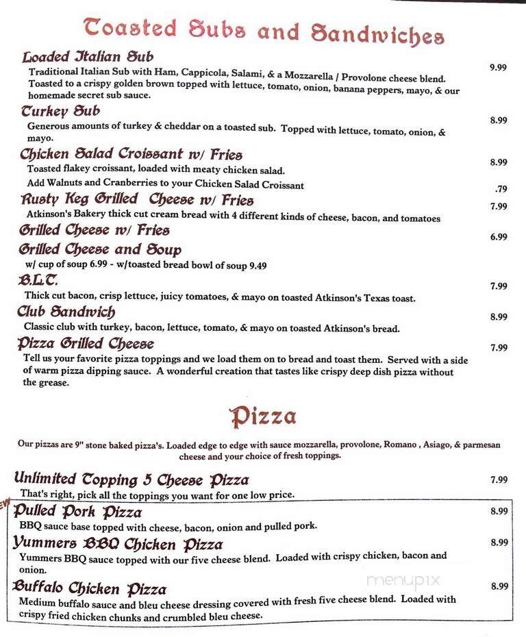 Menu page 1