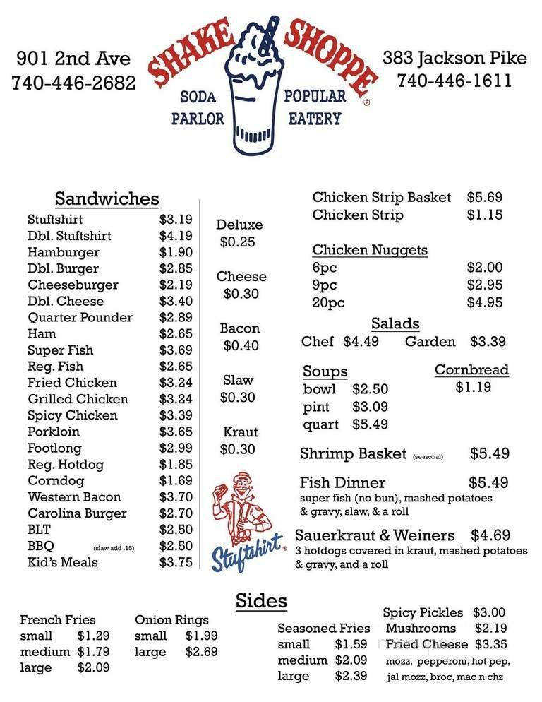Menu page 1