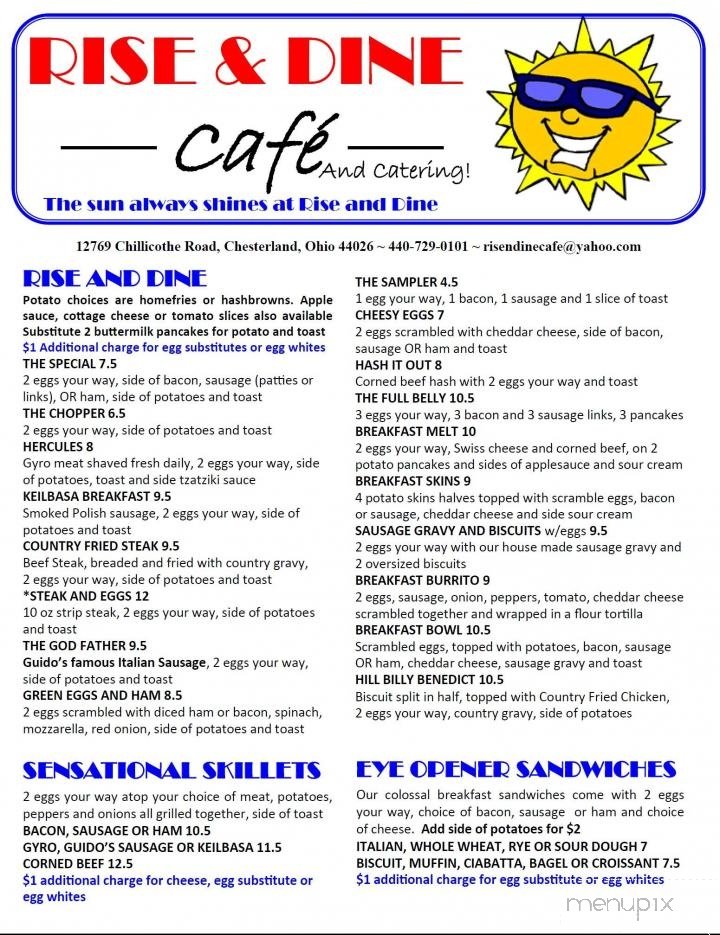 Menu page 1
